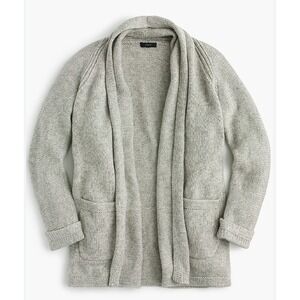 J.Crew Womens Open Front Cotton Blend Knit Cardigan‎ Gray XS Extra Small